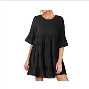 Women’s Summer Ruffle Sleeve Swing Dress NWT